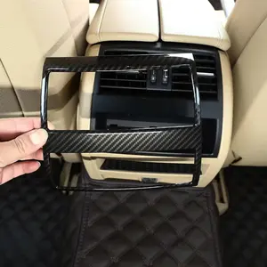 For BMW 5 Series F10 F11 535I 550I 520I 530I 2011-2017 ABS Carbon Fibre Rear Armrest Box Air Conditioning Vent Trim Cover Car Interior Accessories