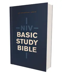 NIV, Basic Study Bible, Economy Edition, Paperback, Blue, Red Letter by Zondervan [Paperback Book]