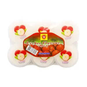 RED DIAMOND Lychee Coconut Jelly Pudding Cups, 6 Pack (110g Each) - Sweet Tropical Dessert Snack