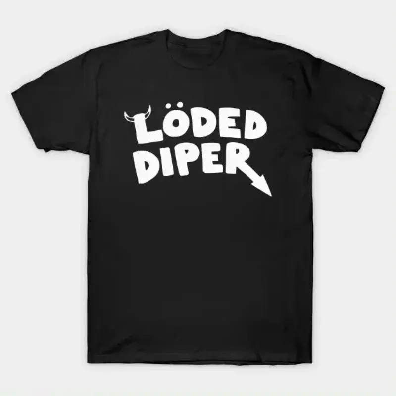 Funny Clothes LODED DIPER DIARY OF A WIMP KID Printed T-shirt Tops Men Women Summer Comfortable Tops Unisex Street Fashion Menswear Streetwear