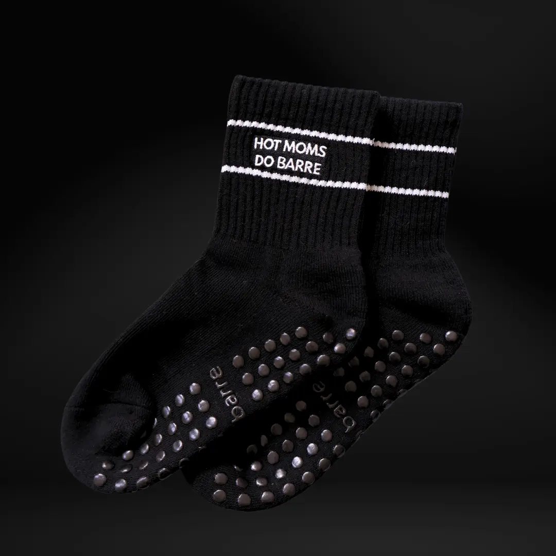 Hot Moms Do Barre Socks - cute barre grip socks - best barre socks Cotton Womenswear