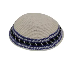 Yarmulke Kippah Knitted Cotton Serugah Torah sruga Yarmulke Jewish 20cm Men Daily