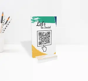 QR Code Sign | Social Media QR Code Sign | Business Sign | Payment Sign |Salon Sign | Beauty Sign Decor Decoration Glass Wood Box Wooden Print Gift White