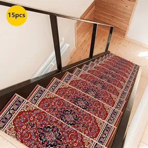 Non-Slip Stair Carpet, Stair Runner, Step Protection Carpet, Decorative Bordered Stair Mat for Home Decoration & Bedroom Accessories - Suitable for Indoor, Outdoor Stairs & Multiple Scenarios