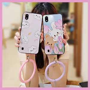 Soft Case Back Cover Phone Case For ZTE Blade A7 2019 Waterproof Ring Solid Color Cartoon Bracelet Youth Funny Personality Anti-knock Creative heat dissipation Protective Cute