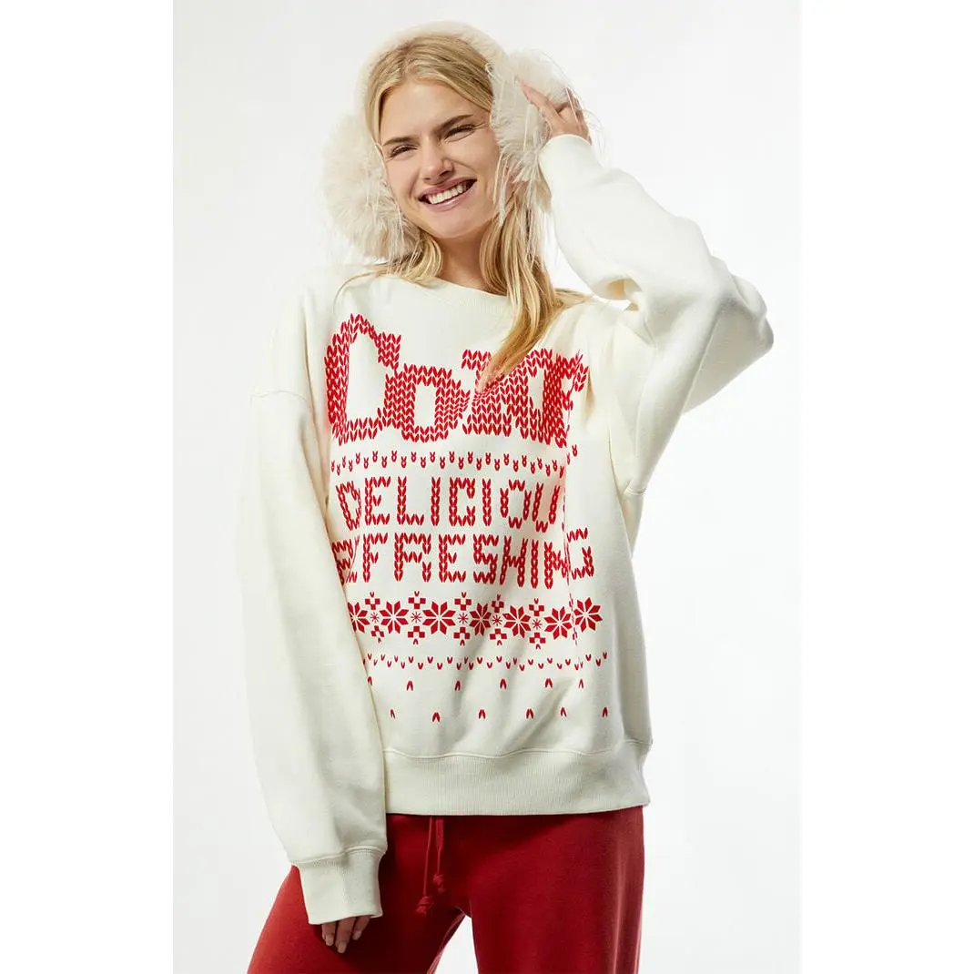 Coca-Cola Women's by Pacsun Fake Out Crew Neck Sweatshirt