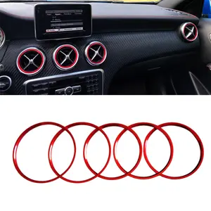 Colorful Ventilation Hood Decorative Kit, suitable for Mercedes-Benz A, B, GLA, CLA series (W176, W246, C117, X156, AMG) - Easy installation using adhesive stickers, Car Accessories