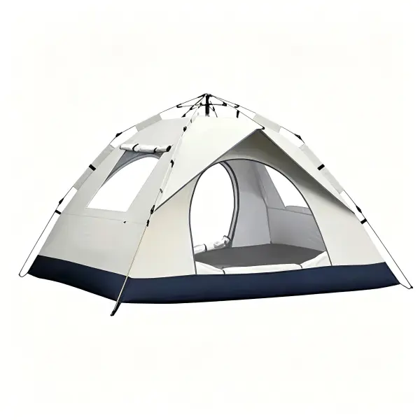 3-4 Person Instant Pop Up Dome Shelter Tent - Automatic Quick Setup, Double Layer 210T Taffeta Cloth, Waterproof, Windproof, UV Protection, Breathable, Foldable Portable Sturdy Outdoor Tent for Camping, Outdoor Trips (200x200x145cm)