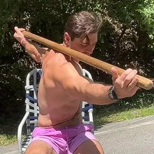 Durable Bamboo Ab & Mobility Stick - 6-ft Length - GH64 Program Compatible - Core Strength, Flexibility Exercises