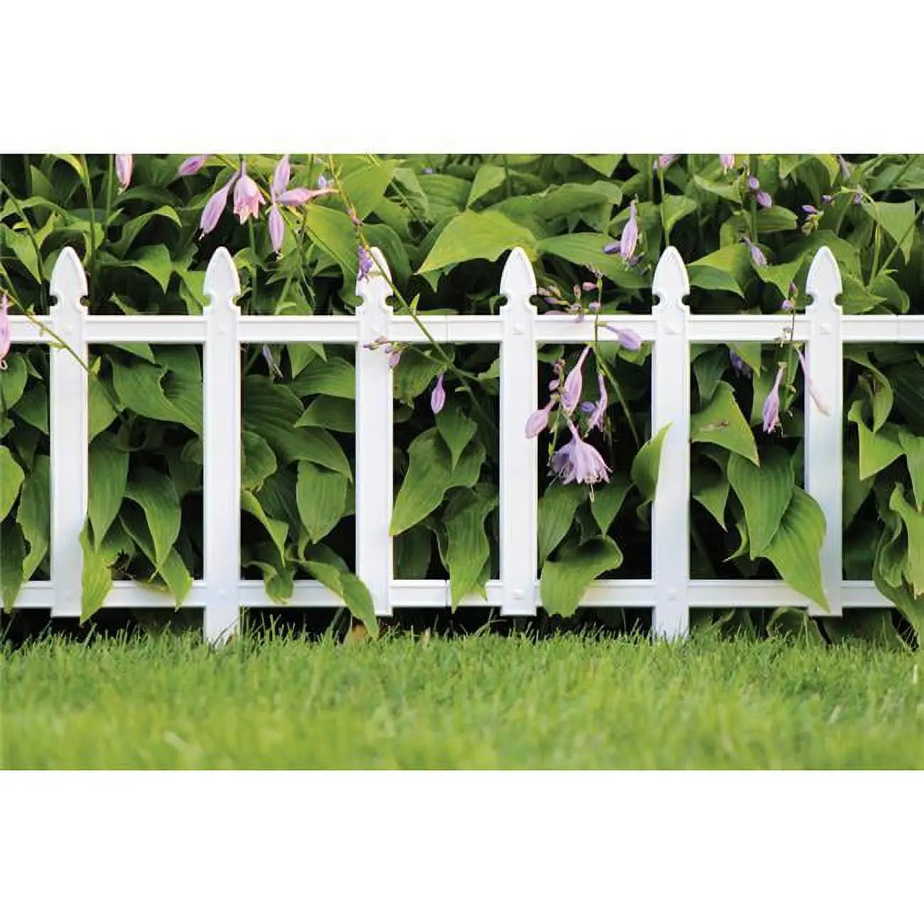 212 MAIN Weatherproof Plastic Cottage Fence (Pack of 36), 12x13 in, White - Home Improvement Garden Fence for Raised Garden Beds, Curb Decoration