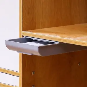 1pc Self Stick Pencil Tray Desk Table Storage Drawer Organizer Box Under Desk Stand, Work Organizer, Table Organizers