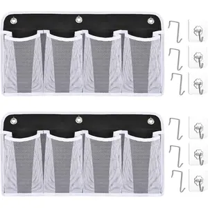 RV Shoe Storage for Bedside - 4 Pocket Wall Mounted Entryway Shoes Rack, Bed  Pocket Organizer, Bedside  Storage Organizer for Headboards Bunk Beds Dorm Rooms,RV & Camper Essentials