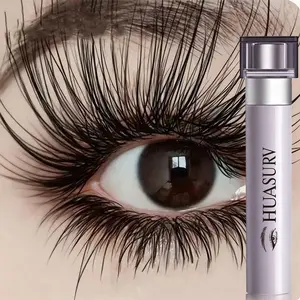 Huasurv Volumizing Mascara, Natural Fiber Long Lashes, Waterproof Mascara, Easy Application, Ideal for Beginners, Hs5304-2