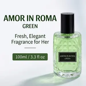 AMOR IN ROMA GREEN Women's Perfume 100ml | Fresh green tea and jasmine fragrance | | Perfect for daily commutes, dates, and students | Refreshing and not overpowering | Suitable for both the workplace and casual settings