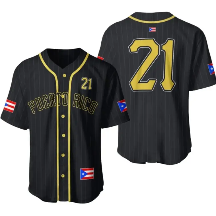 Clemente 21 Puerto Rico Baseball Jersey, Baseball Jersey For Men Women Youth and Kids