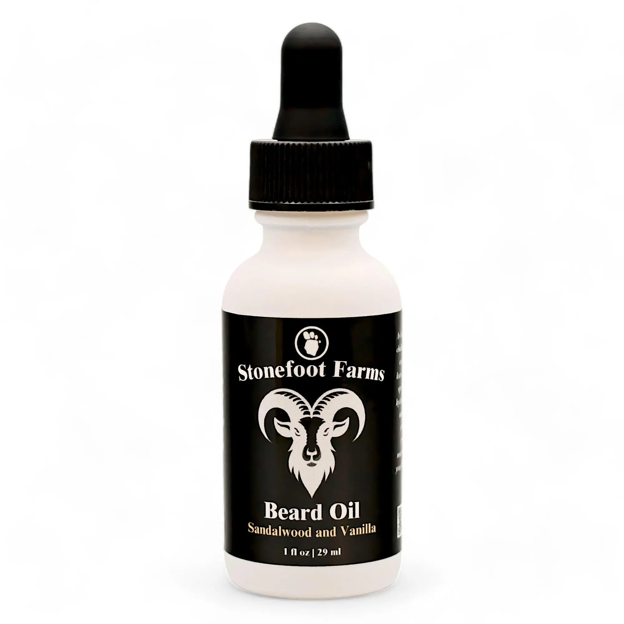 Stonefoot Farms Beard Oil Sandalwood and Vanilla – Premium Beard Growth Oil for Men, Nourishing Mens Beard Oil and Mustache Oil, Beard Moisturizer for Men & Softness, Jojoba & Argan Oil for Beard