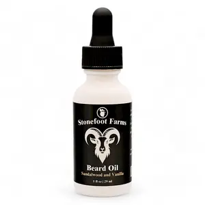 Stonefoot Farms Beard Oil Sandalwood and Vanilla – Premium Beard Growth Oil for Men, Nourishing Mens Beard Oil and Mustache Oil, Beard Moisturizer for Men & Softness, Jojoba & Argan Oil for Beard