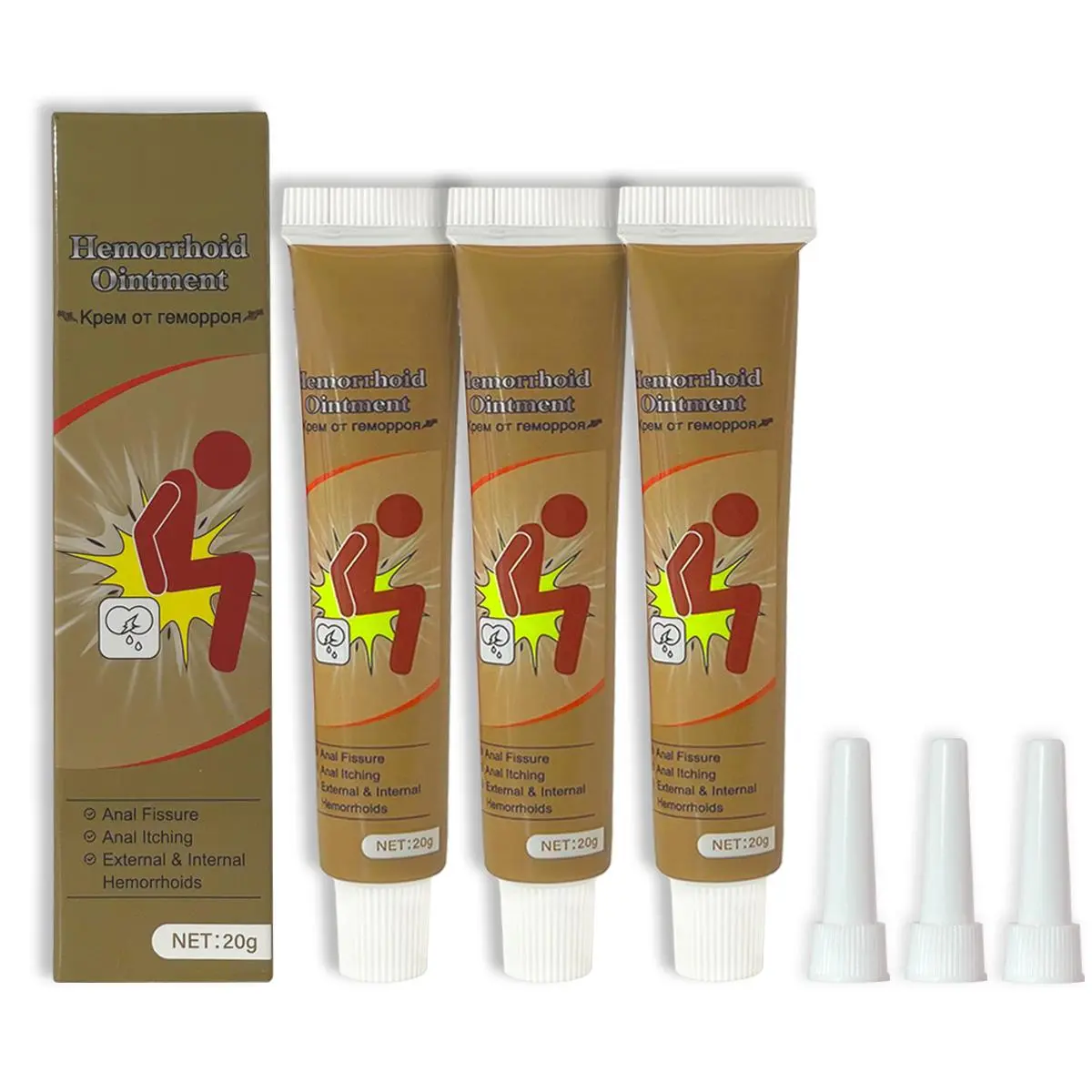 Herbal Hemorrhoid Relief Cream - Soothing & Nourishing Body Ointment for Men & Women 20g Fast Absorbing Non Greasy Formula for Itching Pain & Swelling Relief Hydrating