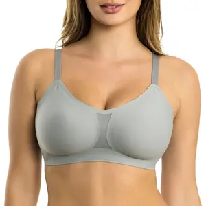 PARFAIT Simplicity P2400 Full Busted Seamless Wirefree Bra with Removable Pads & Convertible Straps - Grey