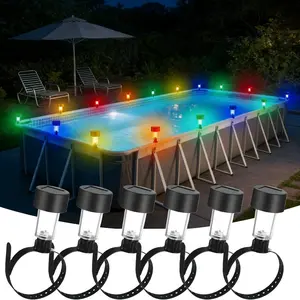 Solar LED Pool Light, Ip44 Waterproof, Garden Decor Lamp, Patio Light, Poolside, Corridor, Garage, Outdoor Lighting, Camping Tent, Festival Decoration, Outdoor Waterproof Lights, Solar Illuminated