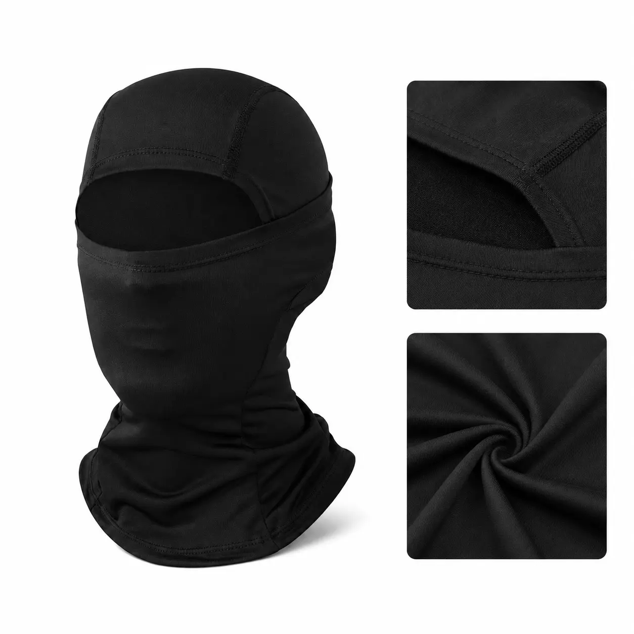 Unisex 2-Pack Milk Silk Soft Fabric Balaclava Ski Mask, Windproof UV Shield Breathable Headwear, Motorcycle Helmet Liner for Outdoor Cycling, Running