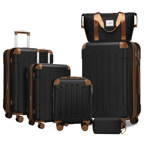 18+20+24+28 inches+luggage bag, ABS hard shell expandable for up to 15 pieces, smooth universal wheels, TSA lock anti-theft, multi-color optional collision free, lightweight and portable, drop resistant and durable, practical for short and long distances