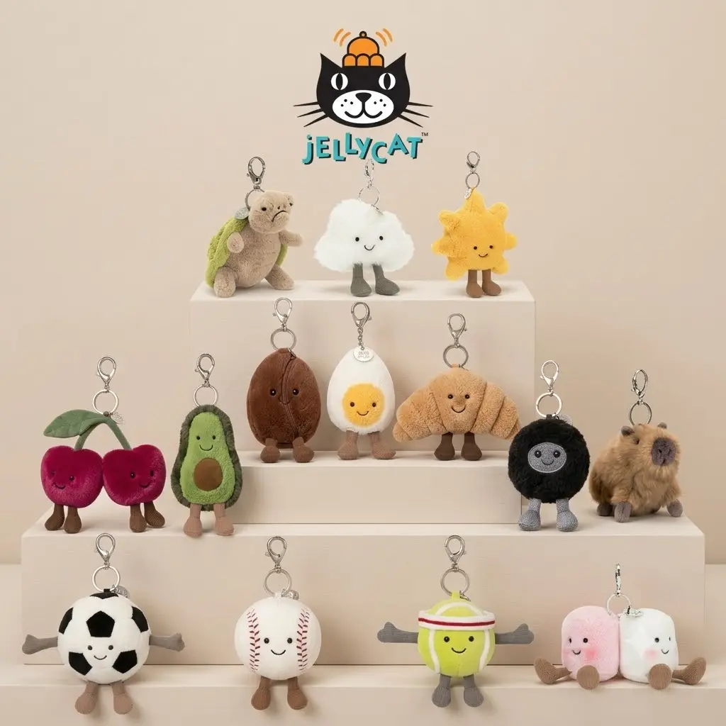 Jellycat Authentic Plushie Collection - Soft Bunny, Amuseables Food, Dragon & Bear Stuffed Animals