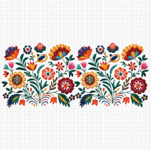 mexican embroidery flower uv dtf wrap