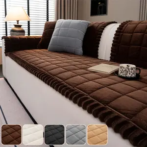 Pet Sofa Cover Washable Non-Slip Plush Pet Couch Cover for Three-Seat Sofas, Thick Soft Pet Friendly Seat Pad Protector Mats