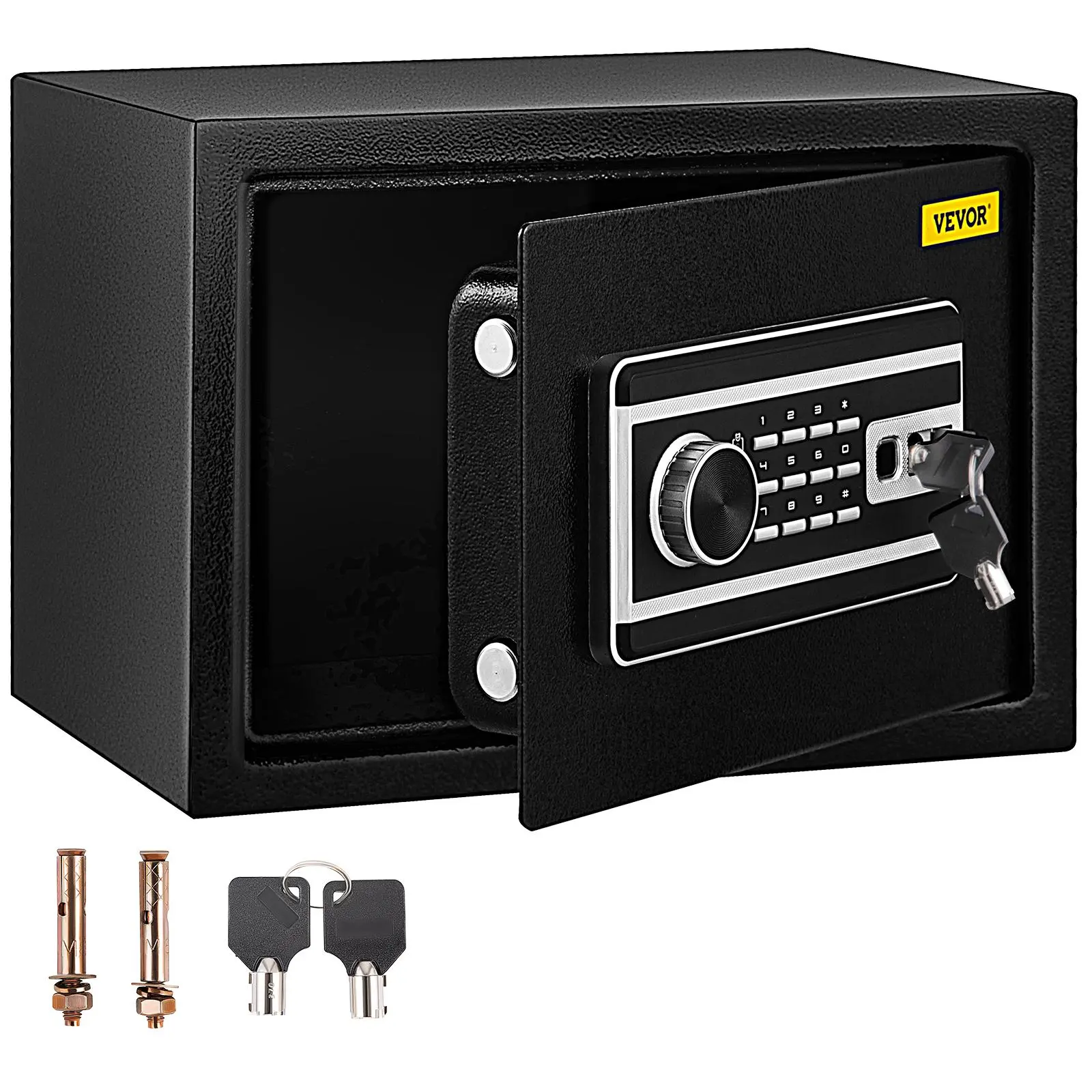 【Summerfinds】VEVOR Safe Box 0.8 Cubic Feet Money Safe with Fingerprint Lock and Digital Keypad LockFire & Water Resistant Home Safe with 2 Keys for Document ,CashJewelry