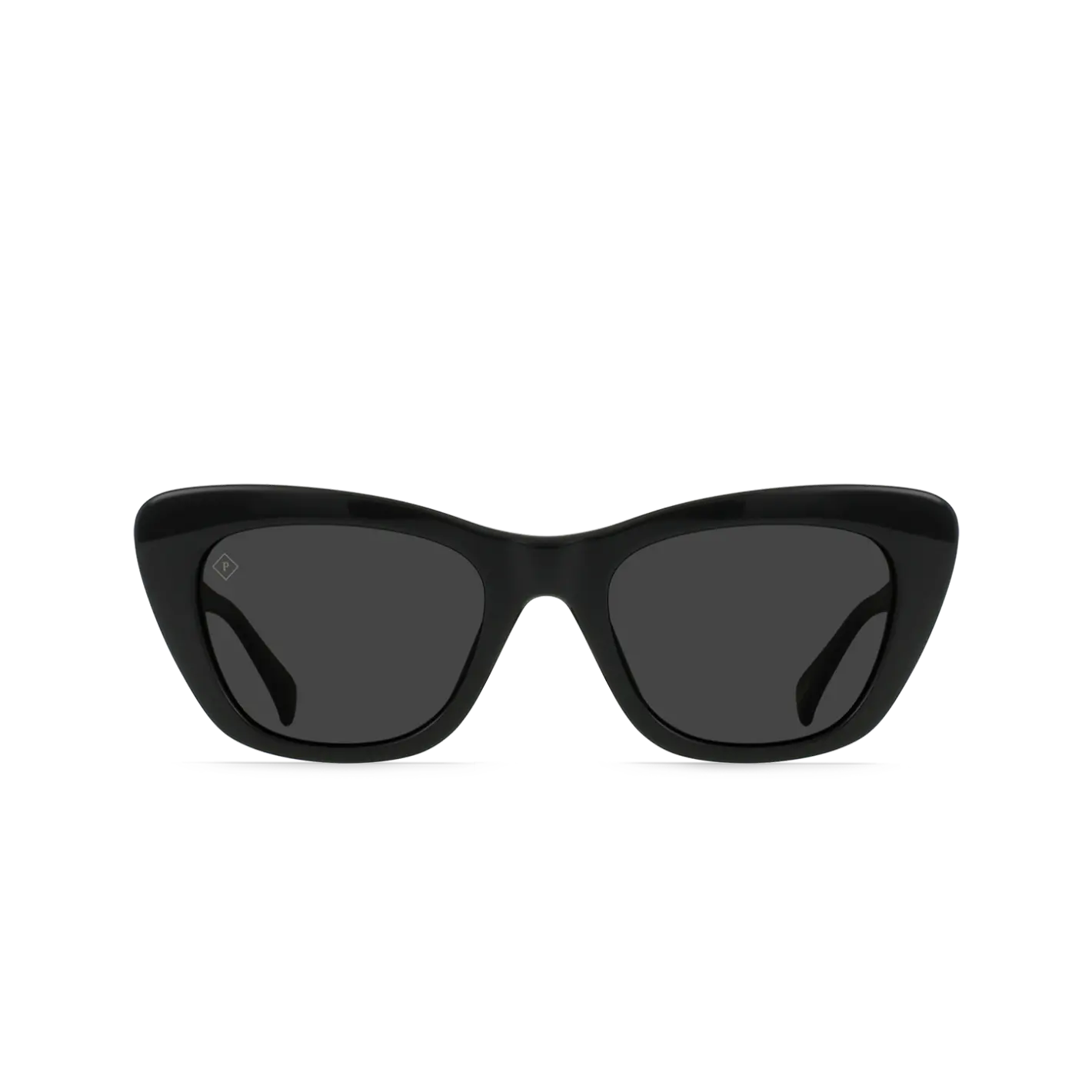 RAEN Kimma-Recycled Black Smoke Polarized-52 Cat-Eye Sunglasses with Dramatic Curves & Refined Details