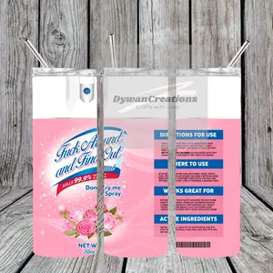 FAFO - Disinfectant - Don't Try Me Spray - Pink - 20oz Skinny Tumbler
