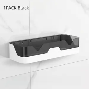 Wall-Mounted Shower Shelf for Bathroom, Heavy-Duty Plastic, No Drill Installation, Space-Saving Storage, Suitable for Shower, Bathtub, Small Bathrooms