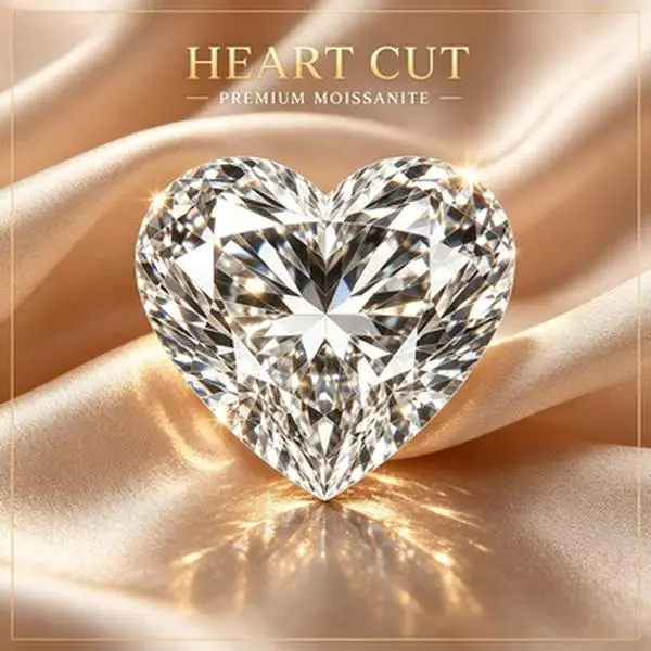 Premium Heart Cut Moissanite Loose Stone, Lab Created Gemstone for DIY Jewelry & Fashion Accessories
