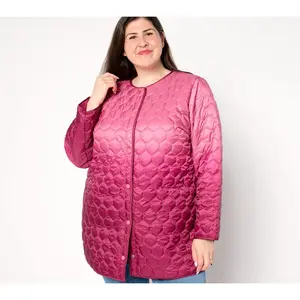 Susan Graver Ombre Padded Jacket with Snap Front