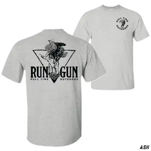 Pull Time Outdoors Turkey Hunting T-Shirt – Run and Gun Gobbler Graphic Tee, Turkey Season, Vintage Spring Turkey Hunter Apparel, Rustic Outdoor Hunting Shirt for Men and Women