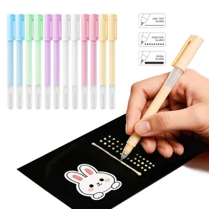 Leven 12-Pack 8ml Precision Tip Glue Pens – Quick Dry Liquid Craft Adhesive for Scrapbooking, Junk Journal, Card Making, Photo Albums, DIY Crafts & School Teacher Office Supplies