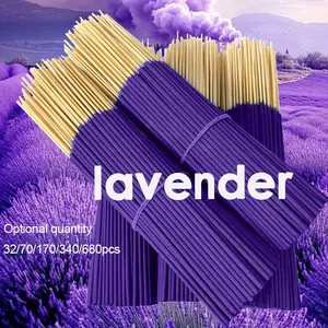 High-Grade Lavender Essential Oil Soaked Incense Sticks, 22cm Long-Lasting Scented Stick, Herbal Diffuser Stick, Aromatherapy Oil, Home Decor, Yoga Meditation, Holiday Gift