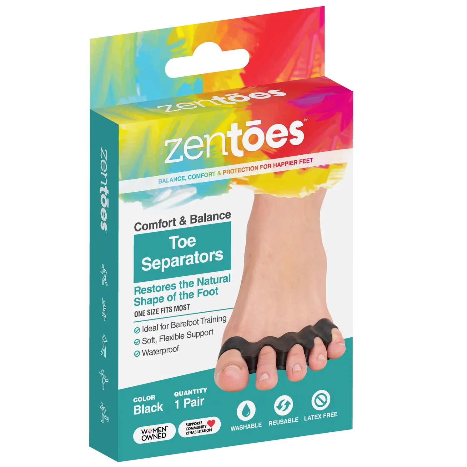 Silicone Toe Spacers for Correct Toe Alignment - 1 Pair Silicone Toe Spacers for Correct Toe Alignment - 1 Pair
