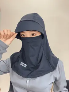 Women's Summer Sun Hat, Sports Hat, Full Face Protection UV-Resistant Outdoor Cycling Neck Guard, Breathable Mesh Design, Ideal for Hiking & Travel