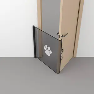 "Automatic retractable pet safety door", suitable for cats and dogs, indoor stairwell entrances and corridors, wide safety net protection, tool-free installation, and easy adjustment