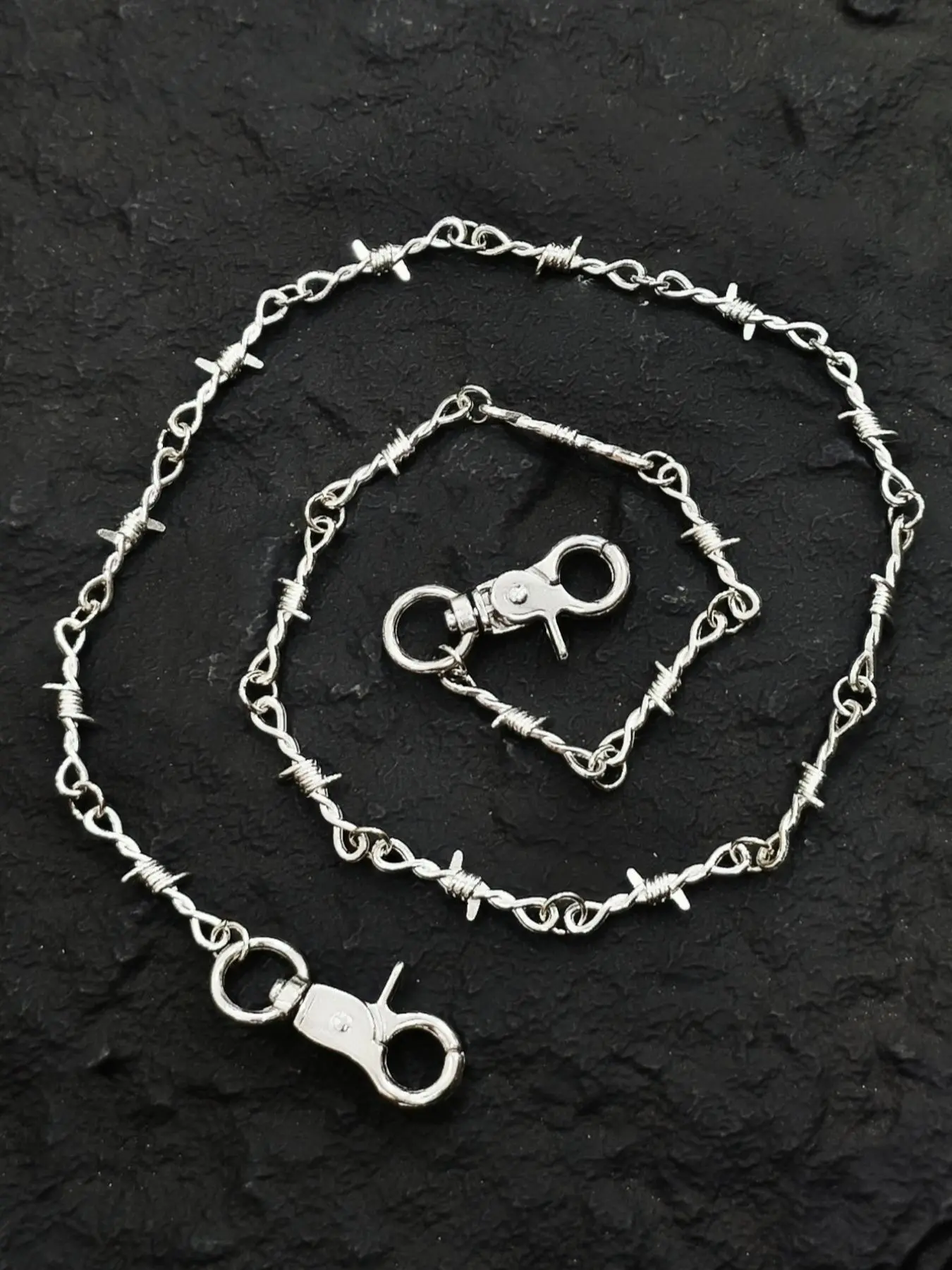 Street Style Thorn Design Pants Chain, Minimalist Chain, Decorative Chain Accessory, Fashionable Keychain for Men & Women, Trendy All-match & Exquisite Keychain for Birthday Gift