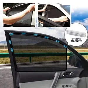 4 Pieces Magnetic Car Sun Blinds - Ultra Slim, UV & Thermal Insulation, Telescopic Side Window Sunshades, Mosquito Proof, Partia NONE