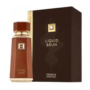 French Avenue Liquid Brun Eau de Parfum, 3.4 fl.oz EDP Spray, Floral Arabian Chypre Fragrance, Floral Amber Perfumes for Men, Single Item