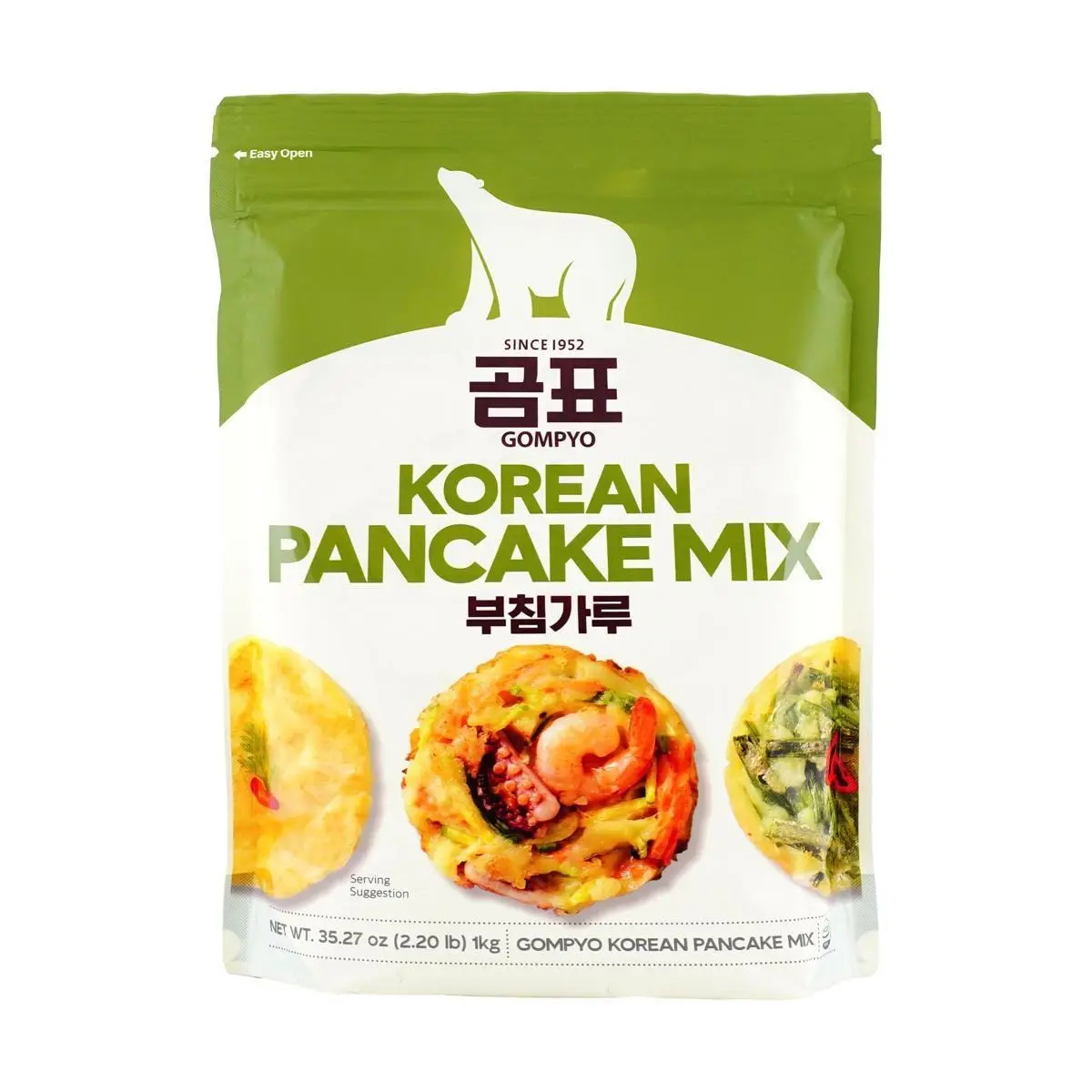 GOMPYO Korean Pancake Mix 1kg - Authentic Kimchi Jeon & Pajeon Flour for Crispy Korean Fried Pancakes