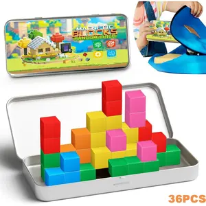 Magnetic Blocks Toddlers Toys 3D Magnet Cubes Toys Magnetic Building Blocks Set for STEM Construction Magnet Toys for 3 4 5 6 Year Old Kids Boys Girls