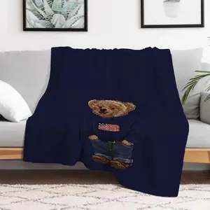 [60X50Inch] Viral TikTok Elegant Tuxedo Teddy Bear Flannel Blanket - Super Soft Cozy Throw For Bedroom/Living Room, Classy Dressed - Up Bear Pattern, Warm Fuzzy Plush Ideal For All Seasons, Perfect G