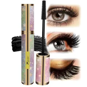 4D Silk Fiber Black Waterproof Mascara Natural Lengthening Thickening Lash Mascara No Clumping Smudge-proof Mascara Lasting All Day