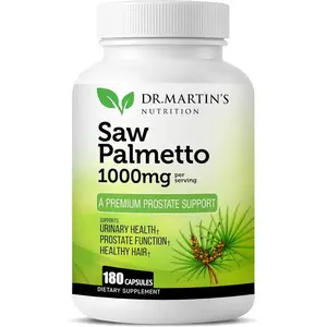 Saw Palmetto Capsules – USA Grown Supplement for Prostate Health & Urinary Support – Natural DHT Blocker for Hair Growth & Hair Loss Prevention – 180 Capsules