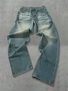 High-Quality Cotton Denim Jeans, Classic Plain All-Season Fashionable & Comfortable, Versatile Fitted Fit for Every Occasion, Durable Fabric Design